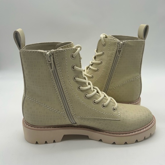 Dolce Vita Piker Ivory Perforated Stella Combat Boots Size 6.5 NIB - Picture 8 of 11